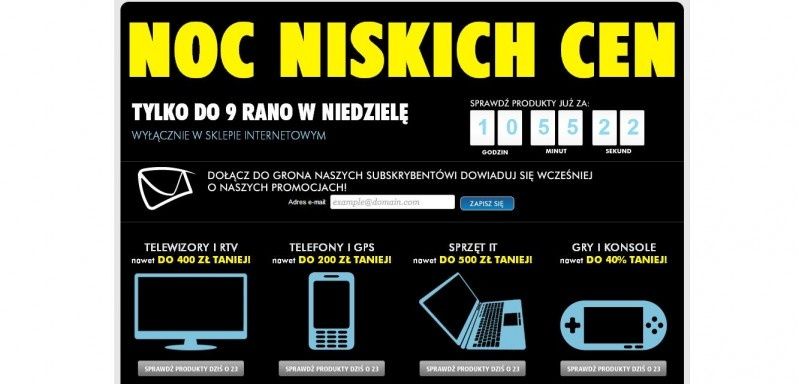 Noc Niskich Cen tylko w Euro.com.pl