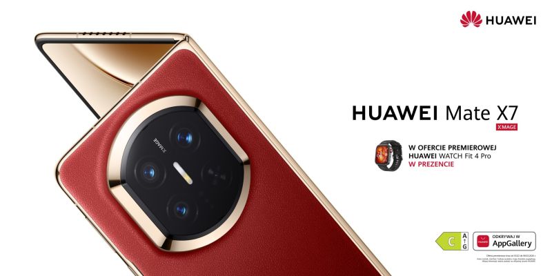 Składany, ultrawytrzymały smartfon HUAWEI Mate X7 oraz HUAWEI nova 14 Pro od dziś dostępne w Polsce