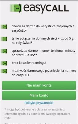 easyCALL.pl dostępne w Google Play