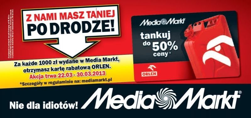 Media Markt zapłaci za Twoje paliwo - promocja