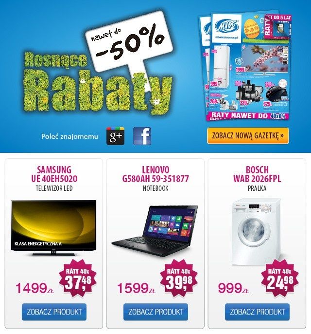 Rosnące rabaty, nawet do -50%