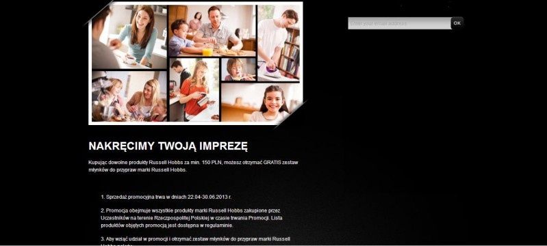 Imprezowa promocja marki Russell Hobbs (decyduje kolejność zgłoszeń)