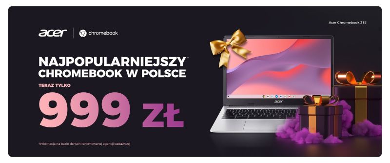 Najpopularniejszy w Polsce Chromebook za mniej niż 1000 zł