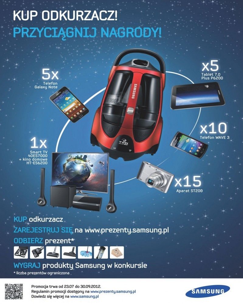 Promocja Samsung - kup odkurzacz i przyciągnij nagrody