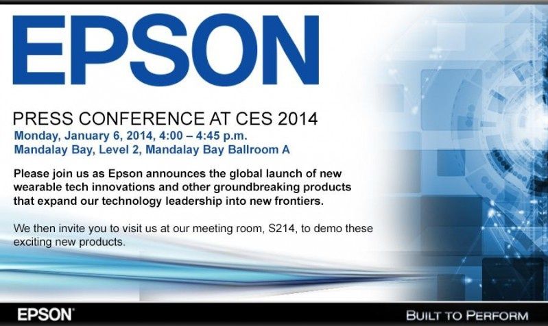 Epson na CES 2014 - zaproszenie