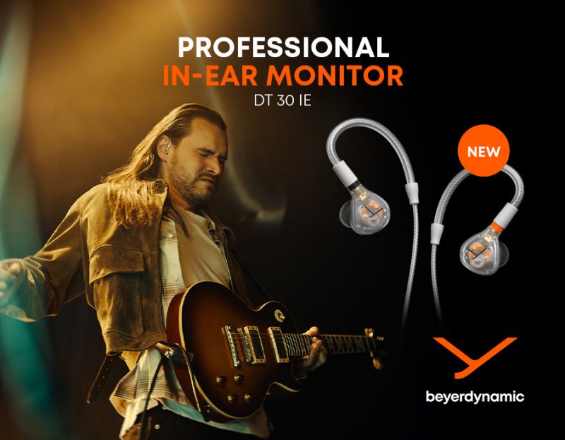 Bez kompromisów w jakości dźwięku, izolacji hałasu i trwałości: beyerdynamic prezentuje dokanałowe monitory DT 30 IE