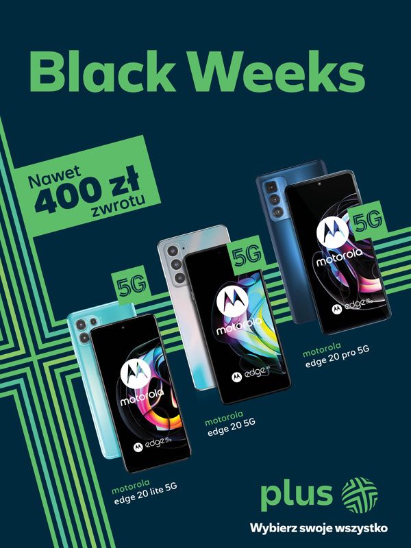 Black Weeks w Plusie –  jeszcze więcej smartfonów ze zwrotem gotówki