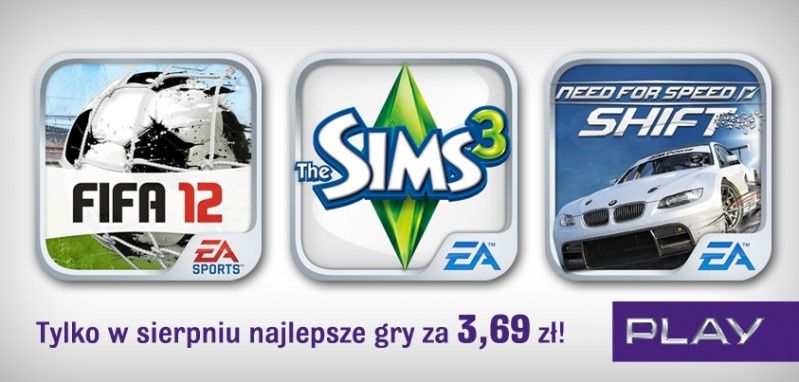 Promocja Play - kultowe gry Electronic Arts za 3.69 zł