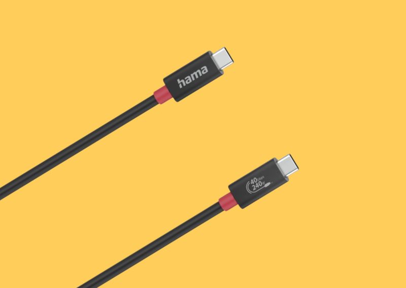 Nowość od marki HAMA dla wymagających - kabel USB-C 4.0 240 W Gen 3. Potrafi przesyłać dane z prędkością do 40 Gbit/s