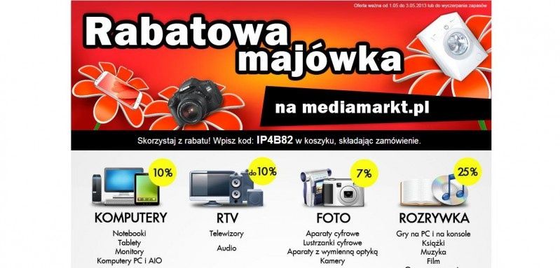 Rabatowa majówka do -25% na mediamarkt.pl