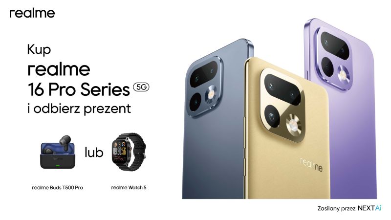 Rusza specjalna oferta na serię realme 16 Pro – fotograficzne smartfony z wyjątkowym prezentem dla kupujących