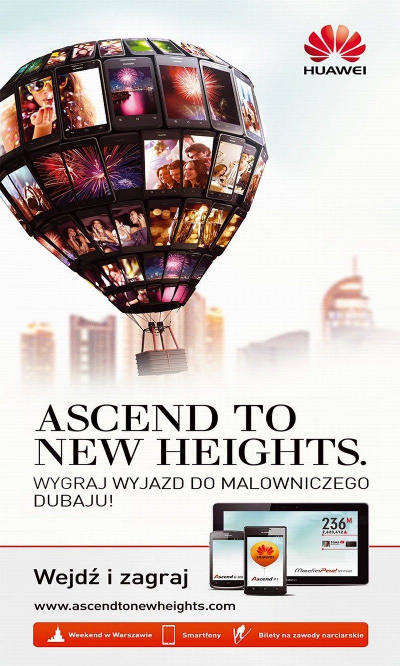 Rusza kampania świąteczna Huawei  ''Ascend to New Heights''