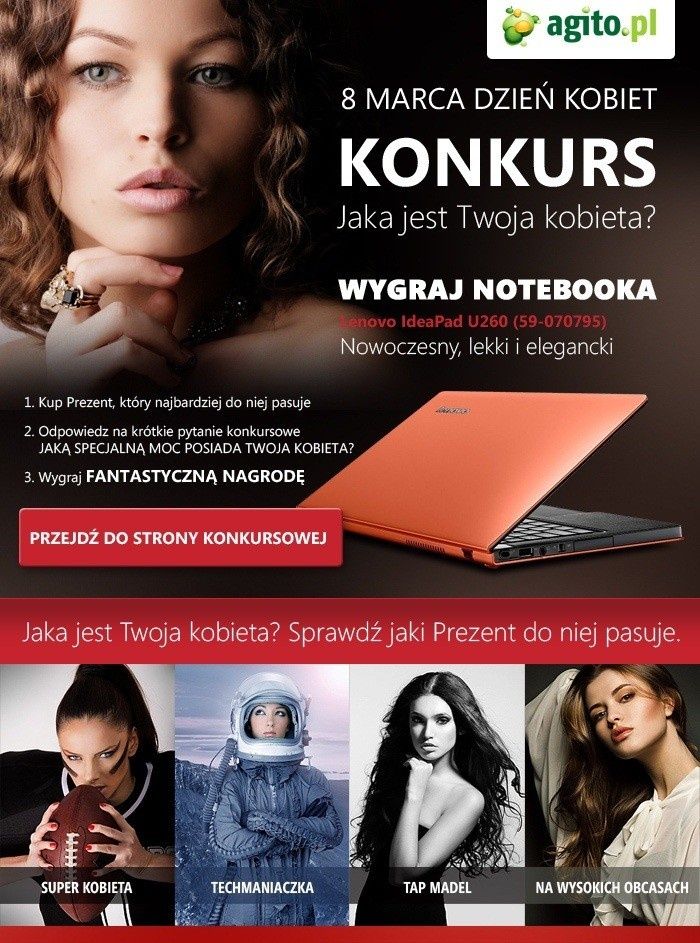 Konkurs agito.pl - do wygrania Lenovo IdeaPad U260