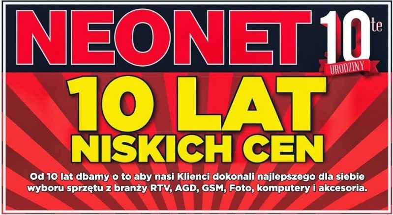 Sieć NEONET obchodzi 10-lecie