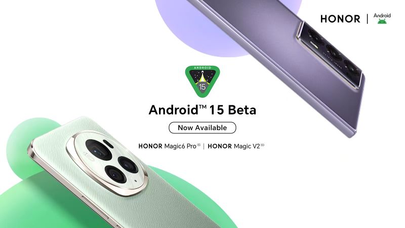 HONOR udostępnia Androida 15 Beta dla twórców oprogramowania na smartfony HONOR Magic6 Pro i HONOR Magic V2