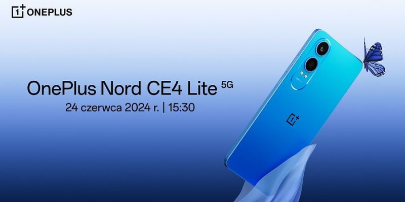 OnePlus zapowiedział premierę Nord CE4 Lite 5G. Szczegóły zostaną podane podczas wydarzenia online, które odbędzie się 24 czerwca o godzinie 15:30 (czasu polskiego).