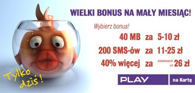 Jednodniowa (czwartek 28.lutego) promocja Play