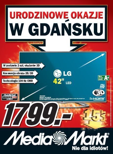 Urodzinowe okazje w gdańskich sklepach Media Markt