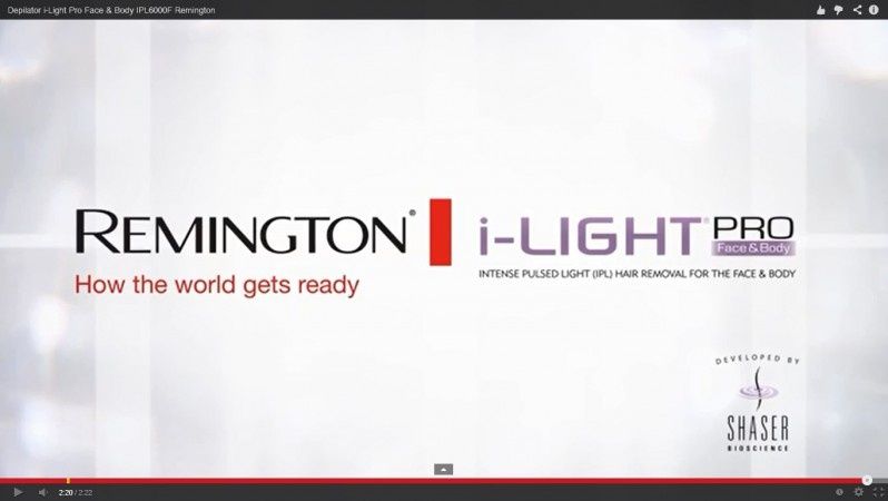 Remington - urządzenia do fotodepilacji i-Light Pro Face & Body (wideo)